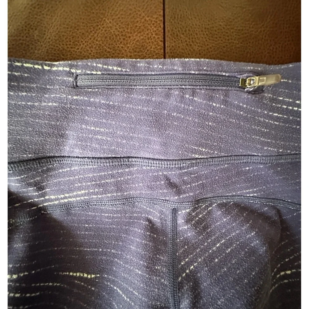Nike Cropped Dri-Fit Running‎ Blue & White Leggings Pants Women's Sz S Swoosh